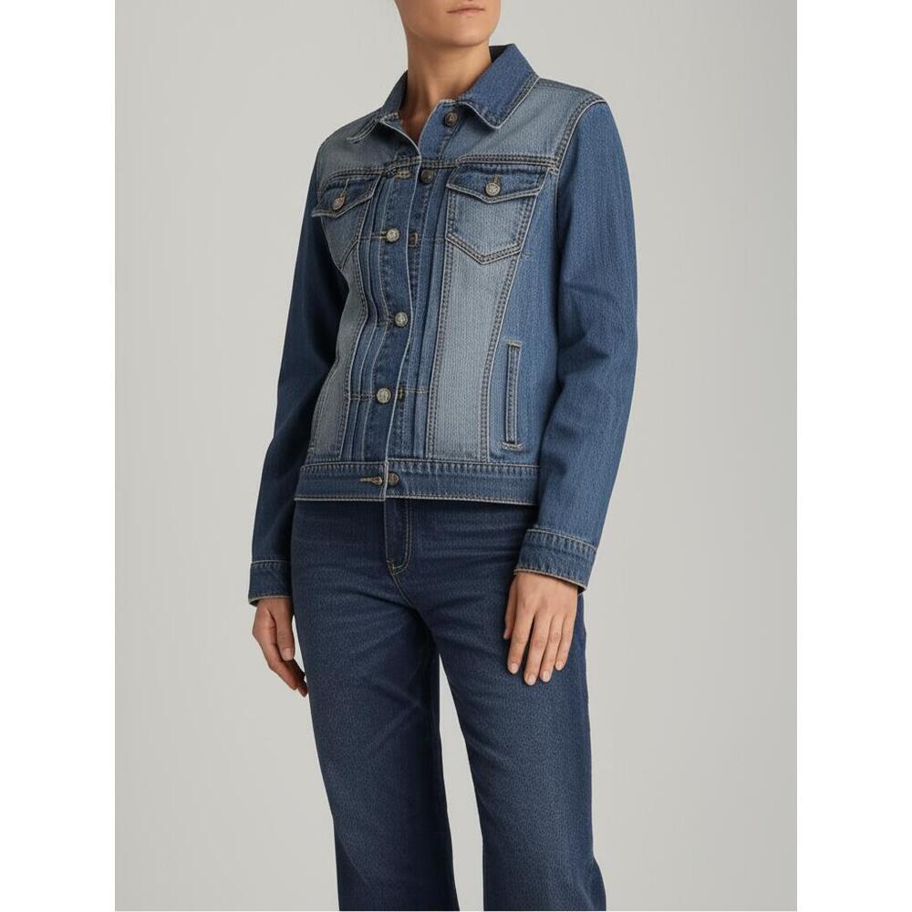 Vintage America Blues Two-Tone Denim Jacket Women's Medium